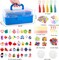 Rubber Loom Bands Kit - 17500+ Bands, 28 Colors, 3 Layer Container